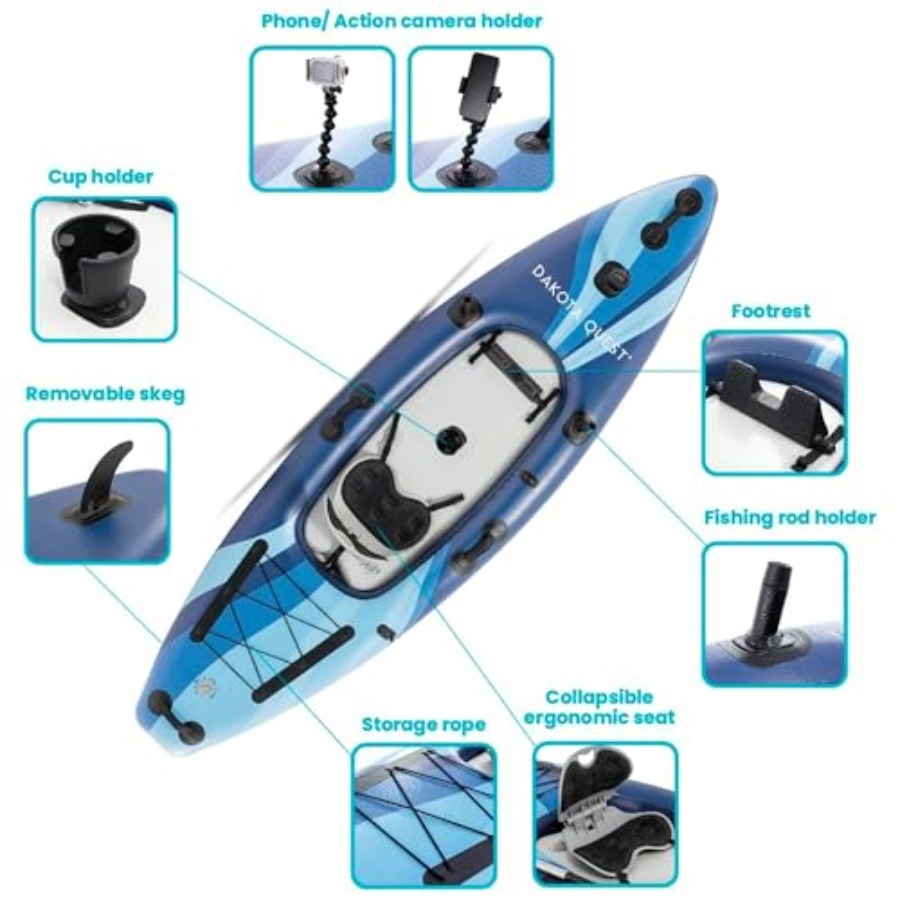 Sit-On-Top Inflatable Kayak Da - Fishing Kayak Sit In incelemesi ve fiyatı