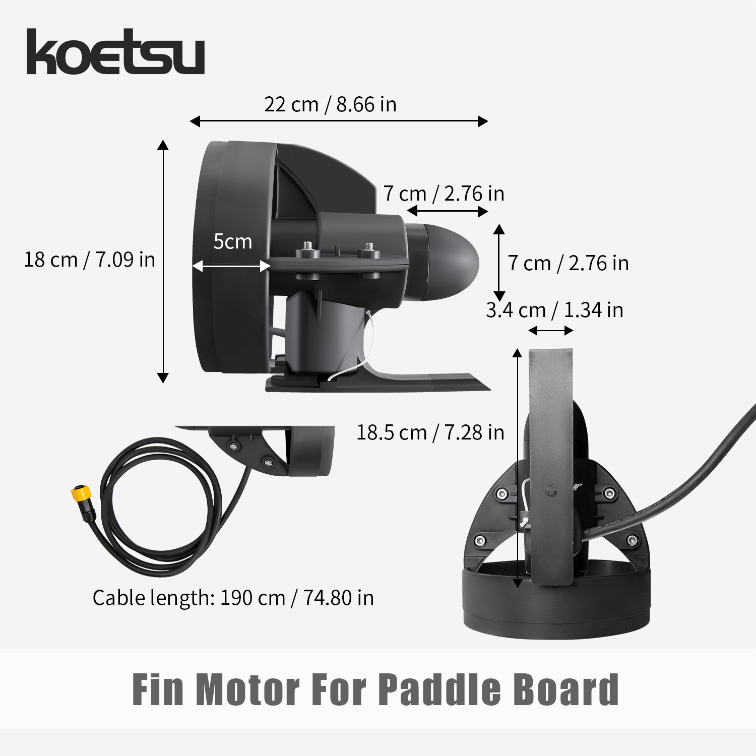 KOETSU paddle board underwater - Fishing Kayak Trolling Motor incelemesi ve fiyatı