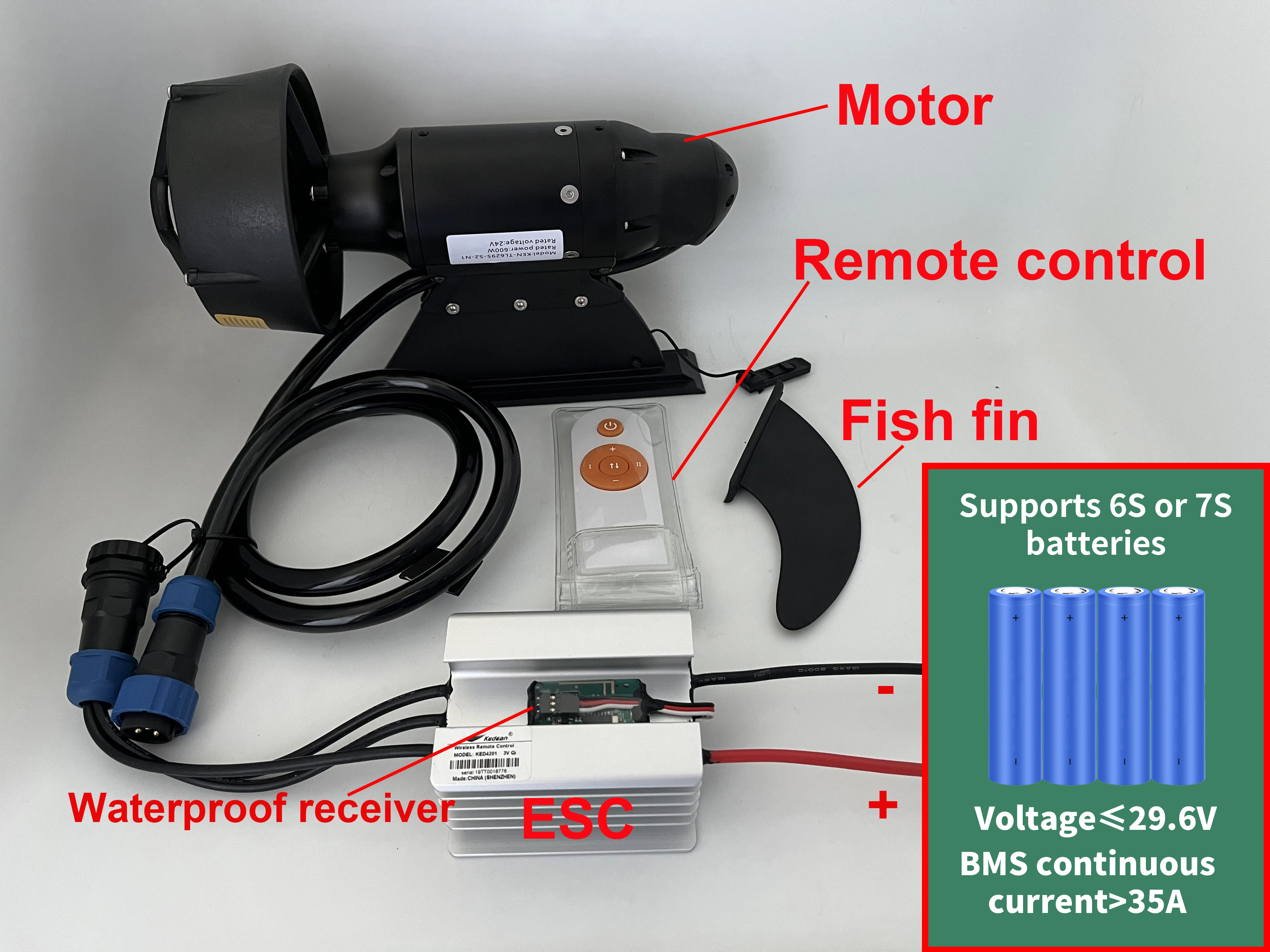 380W 600W Electric Fins Stand  - Fishing Kayak Trolling Motor incelemesi ve fiyatı