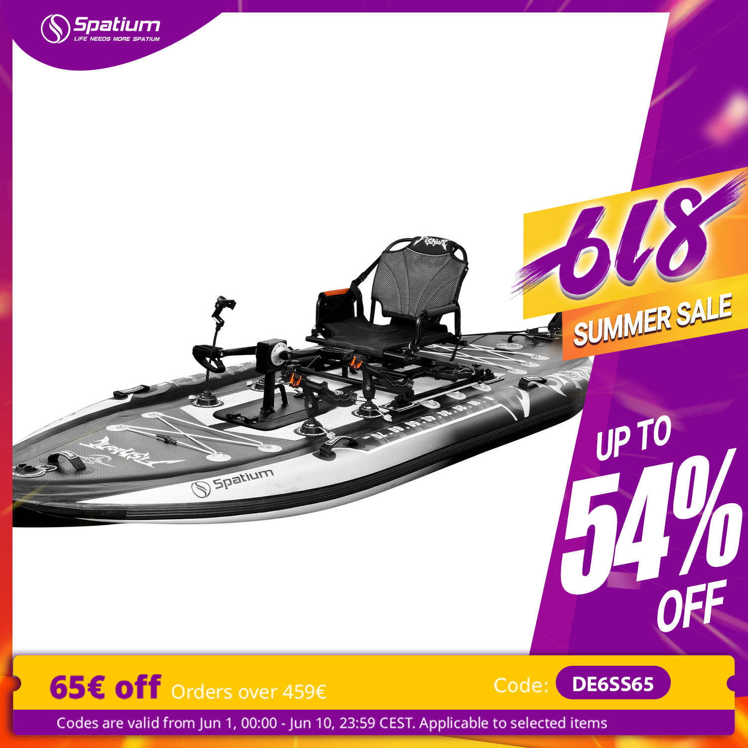 Spatium Pedal Kayak Inflatable - Fishing Kayak Pedal Drive incelemesi ve fiyatı